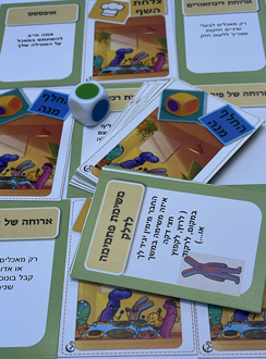  טררם בצלחת - קלפי משחק וקובייה